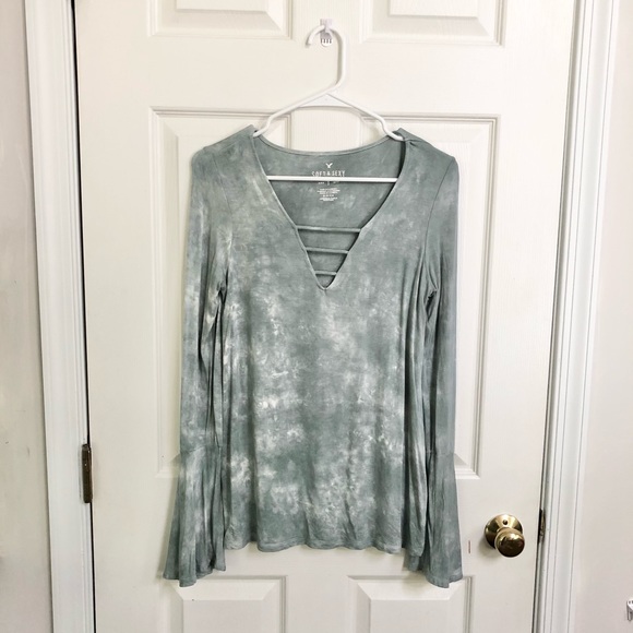 American Eagle Outfitters Tops - American Eagle S Tie Dye Soft & Sexy Bell Sleeve